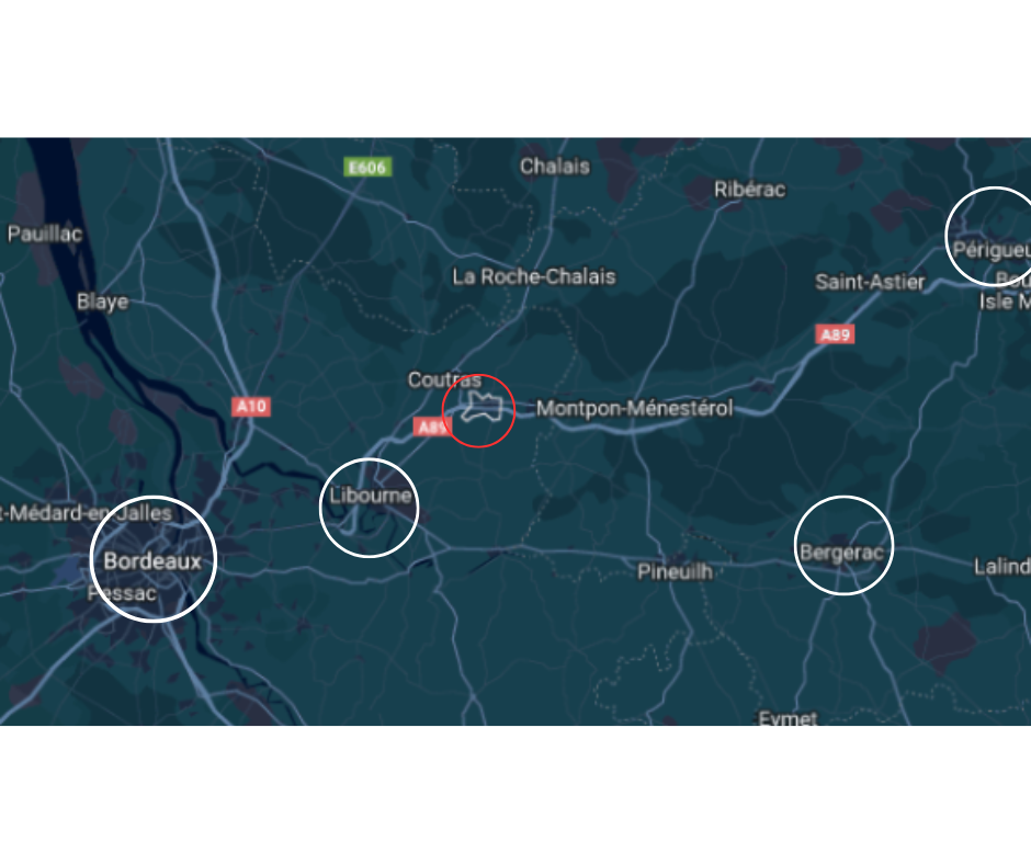 vivre à saint Médard de Guizières Localisation